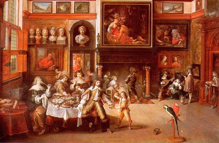 Frans Francken II Gastmahl im Hause des Burgermeisters Rockox oil painting image